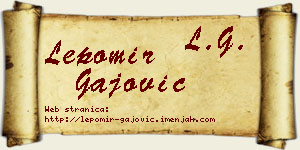Lepomir Gajović vizit kartica